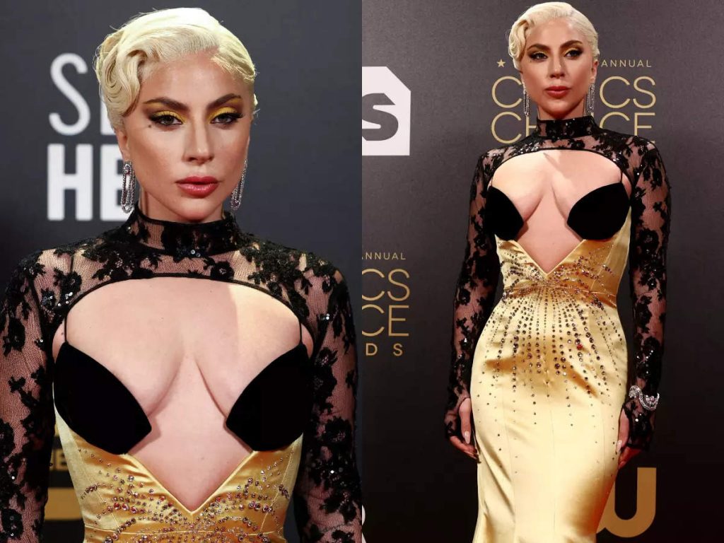 Lady Gaga flaunts ample cleavage at Critics’ Choice Awards  | The Times of India
