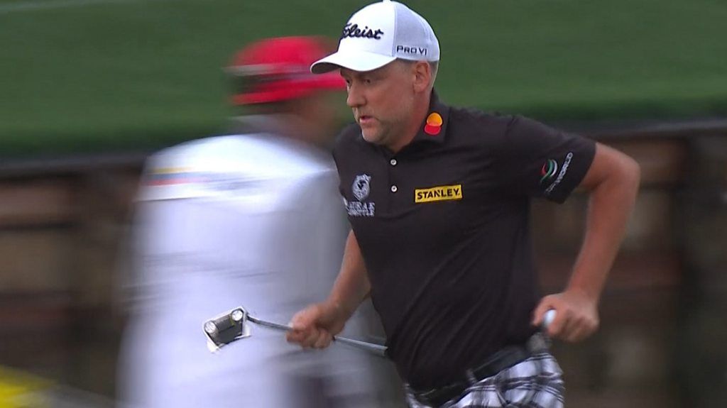Poulter sprints to finish round at Players Championship