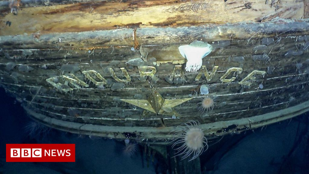 Underwater footage of missing Endurance ship